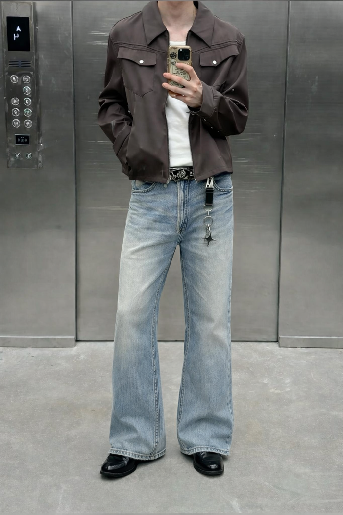 Blue Hype Wash Bootcut Jeans