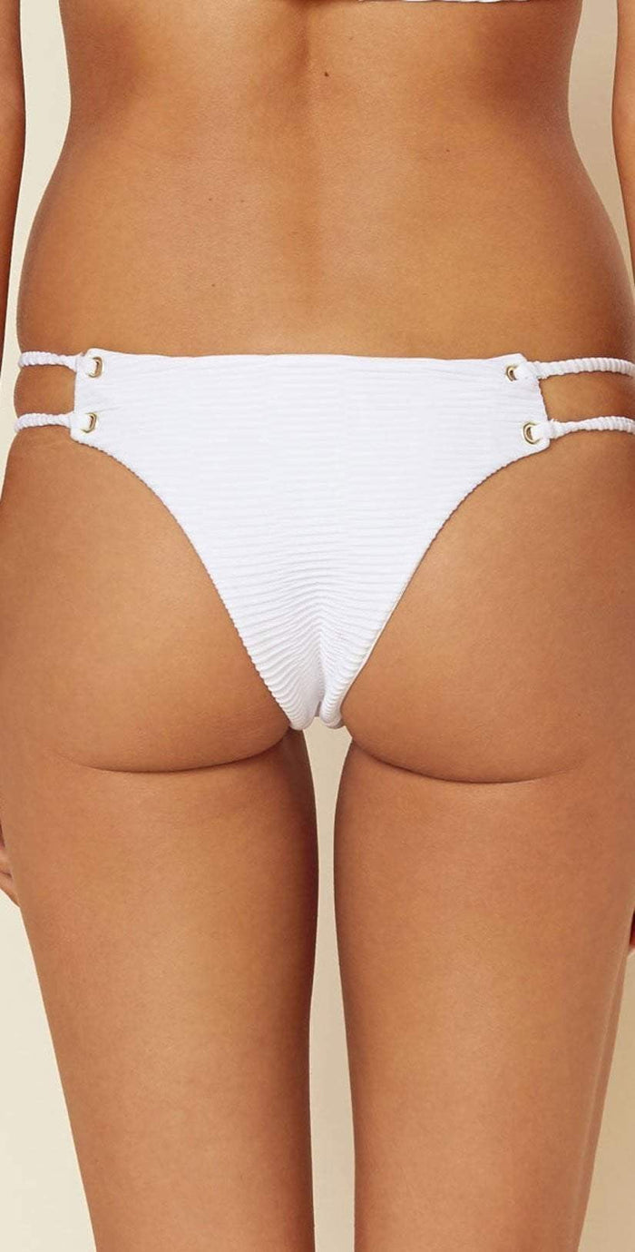 Blue Life Roped Up Skimpy Jacquard Bottom In White 390-9354-WHT: