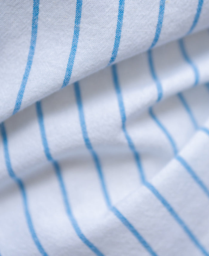 Blue Stripe Linen Blend Shirt