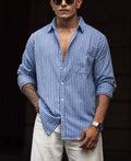 Blue Stripes Full Sleeves Shirt