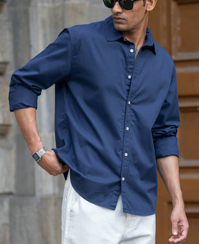 Blue Washed Shirt 100% Cotton