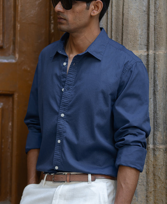 Blue Washed Shirt 100% Cotton