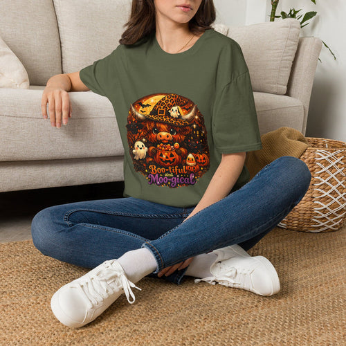 "Boo-tiful Moo-gical" Cute Pumpkin & Ghost Tee
