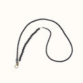 Braid & Bead Strap in Polished Leather - Black- FOL