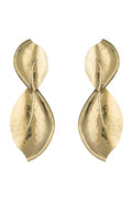 Brass Leaf Clip Earrings