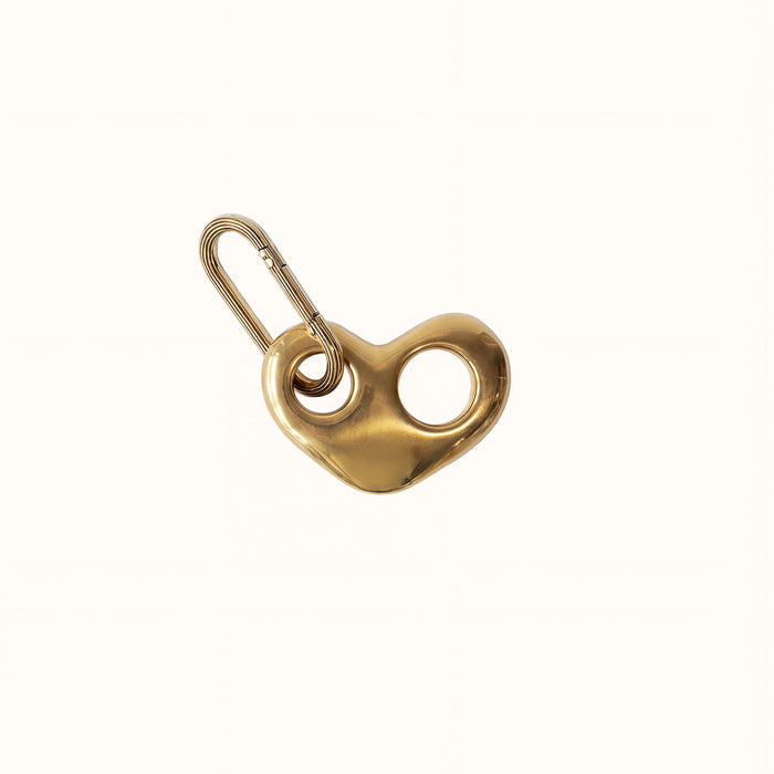 Bubble Heart Bag Charm  - Gold- FOL