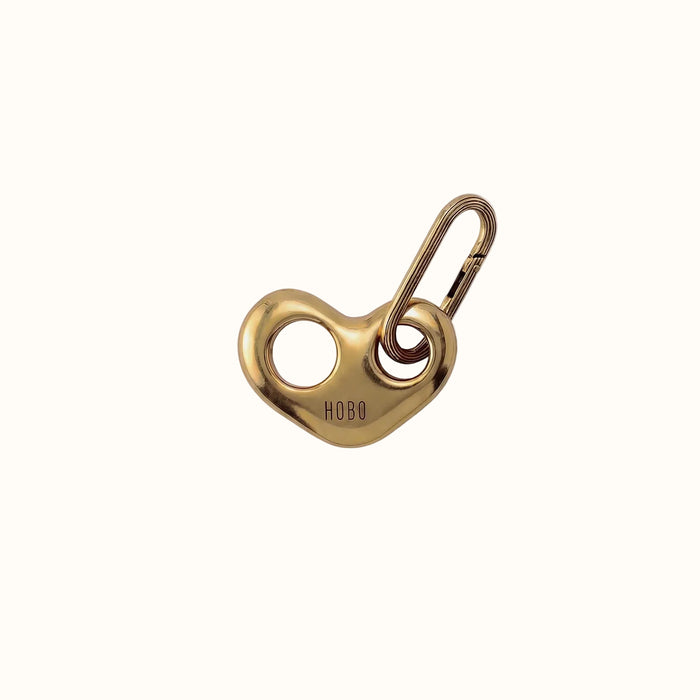 Bubble Heart Bag Charm  - Gold