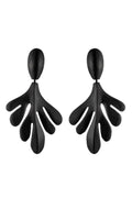 Buffalo Abstract Leaf Drop Clip Earrings