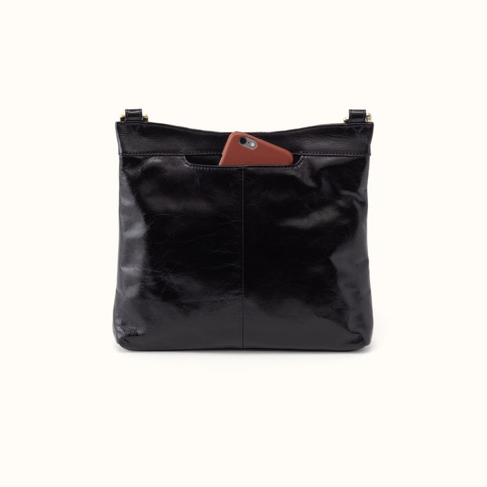 Cambel Crossbody In Polished Leather - Black