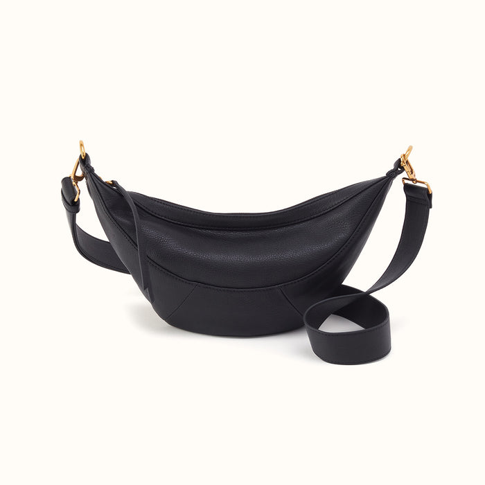 Carmen Sling In Pebbled Leather - Black- FOL