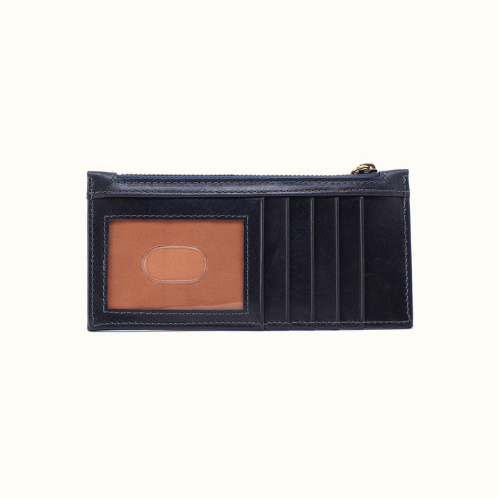 Carte Card Case in Patina Leather - Navy Horizon