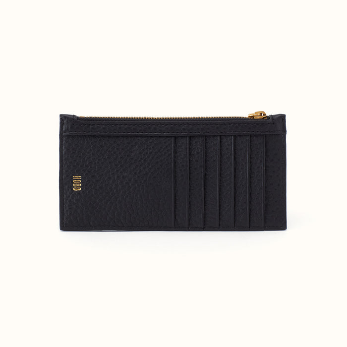 Carte Card Case In Pebbled Leather - Black