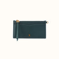 Carte Card Travel Case In Suede Leather - Pine Needle
