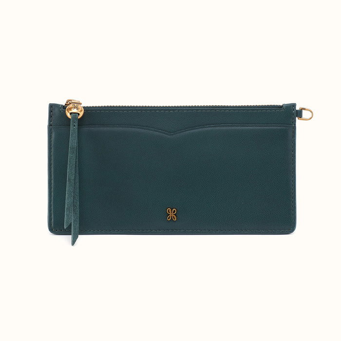 Carte Travel Wallet In Suede Leather - Pine Needle