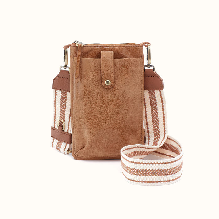 Cass Phone Crossbody In Buffed Leather