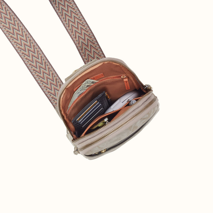 Cass Sling in Nubuck Leather - Golden Granite