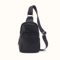 Cass Sling In Pebbled Leather - Black- FOL