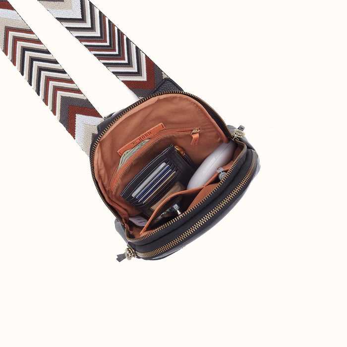 Cass Sling in Pebbled Leather - Black