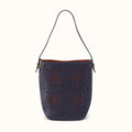 Catalina Hobo In Smooth Leather - Navy- FOL