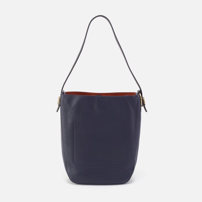 Catalina Hobo In Smooth Leather - Navy