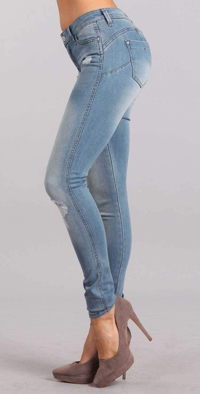 Celebrity Pink Skinny Mid Rise Ankle Pant In Olympian CJ21438SS: