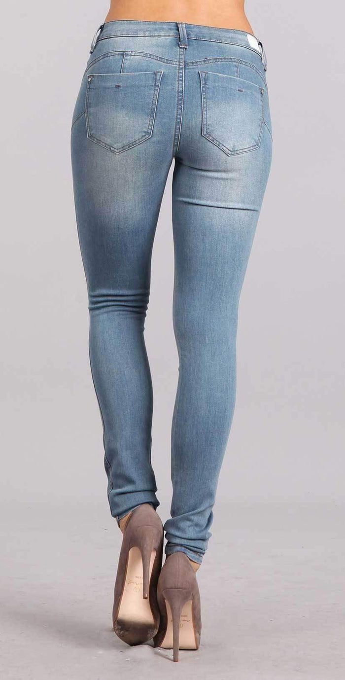 Celebrity Pink Skinny Mid Rise Ankle Pant In Olympian CJ21438SS: