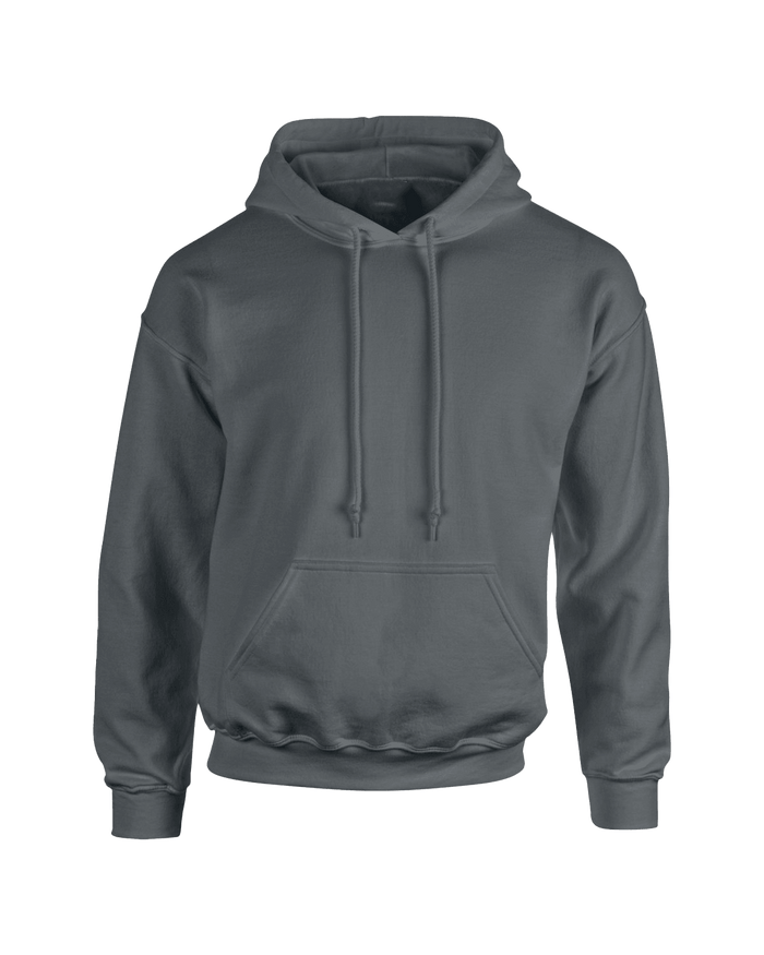unisex gray hoodie fleece front flat image