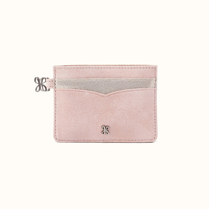 Charmed Card Case In Buffed Leather - Blossom- FOL