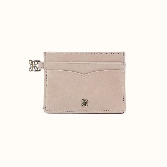 Charmed Card Case in Aniline Gloss Leather - Stone Gloss- FOL