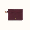 Charmed Card Case in Pebbled Leather - Mulberry Glaze- FOL
