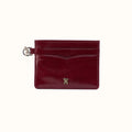 Charmed Card Case in Polished Leather - Saddleberry- FOL