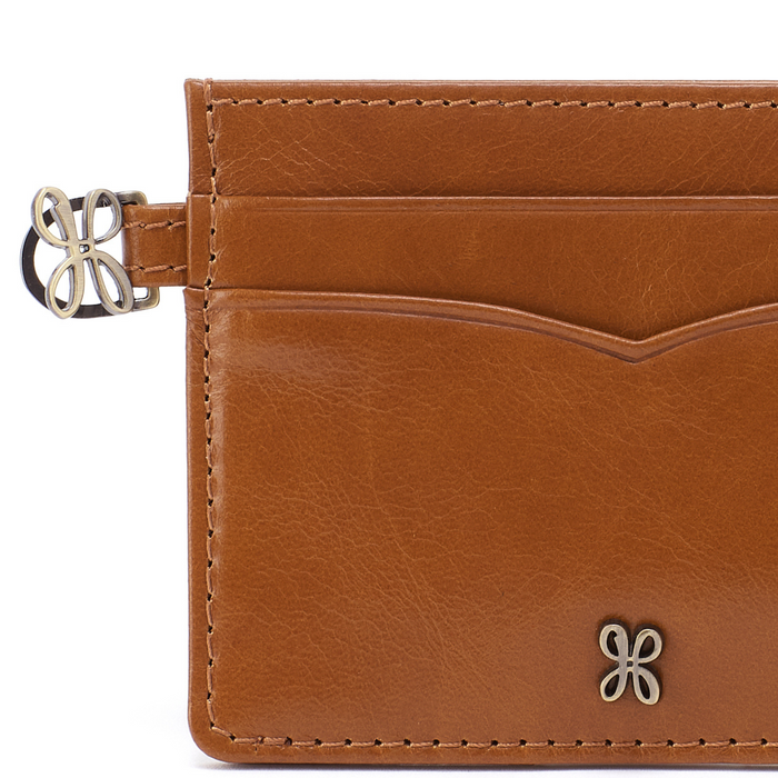Charmed Card Case in Polished Leather - Black