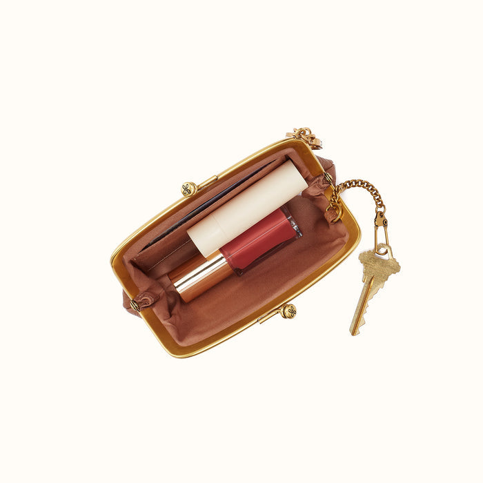 Cheer Frame Pouch In Pebbled Leather