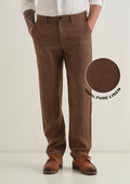 Chestnut Brown Linen Pant