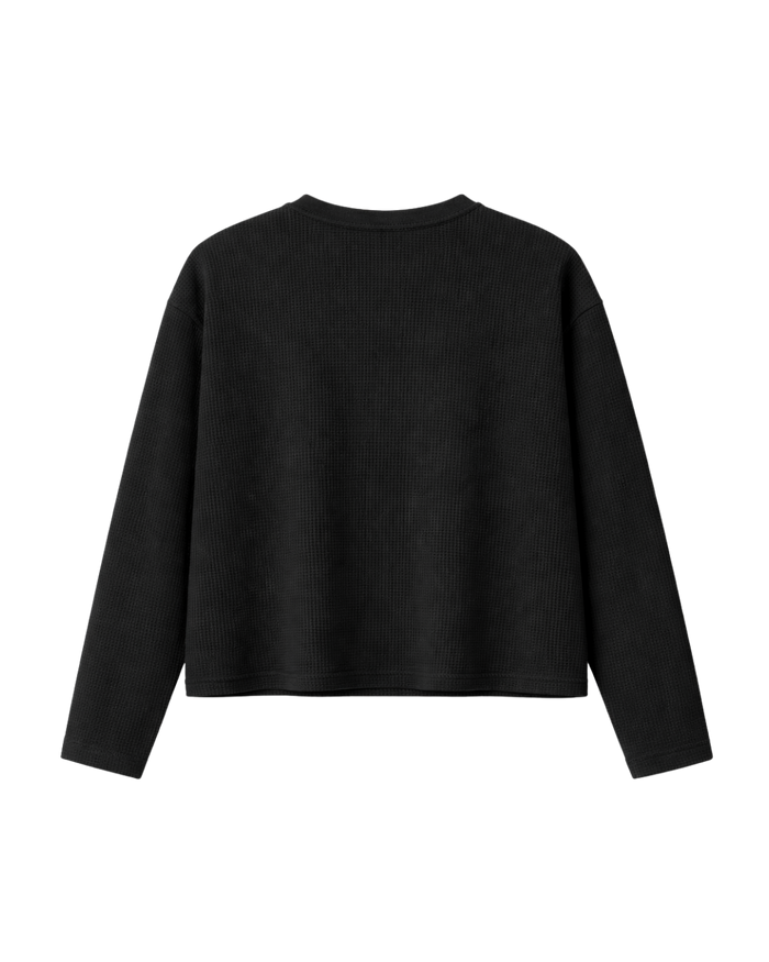 CLASSIC WAFFLE TEE BLACK