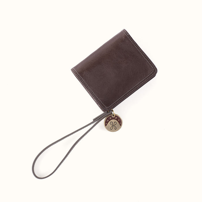Coin Wristlet Wallet in Polished Leather - Hearthstone- FOL