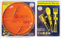 Constructive Eating Set/.  Divided Plate and utensil set