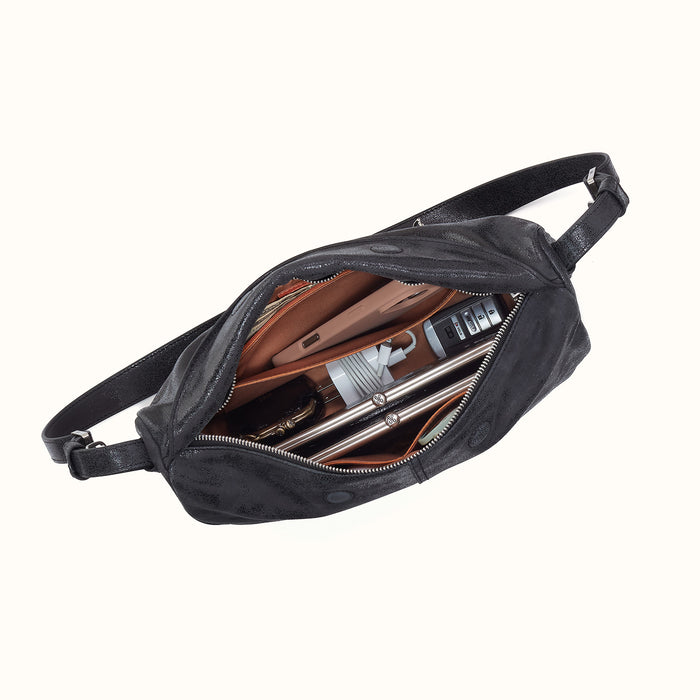 Contour Shoulder Crossbody In Buffed Leather