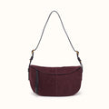 Contour Shoulder Crossbody In Suede Leather