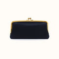 Cora Large Frame Wallet in Pebbled Leather - Black- FOL