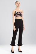 Core Crepe Cropped Ruffle Pants