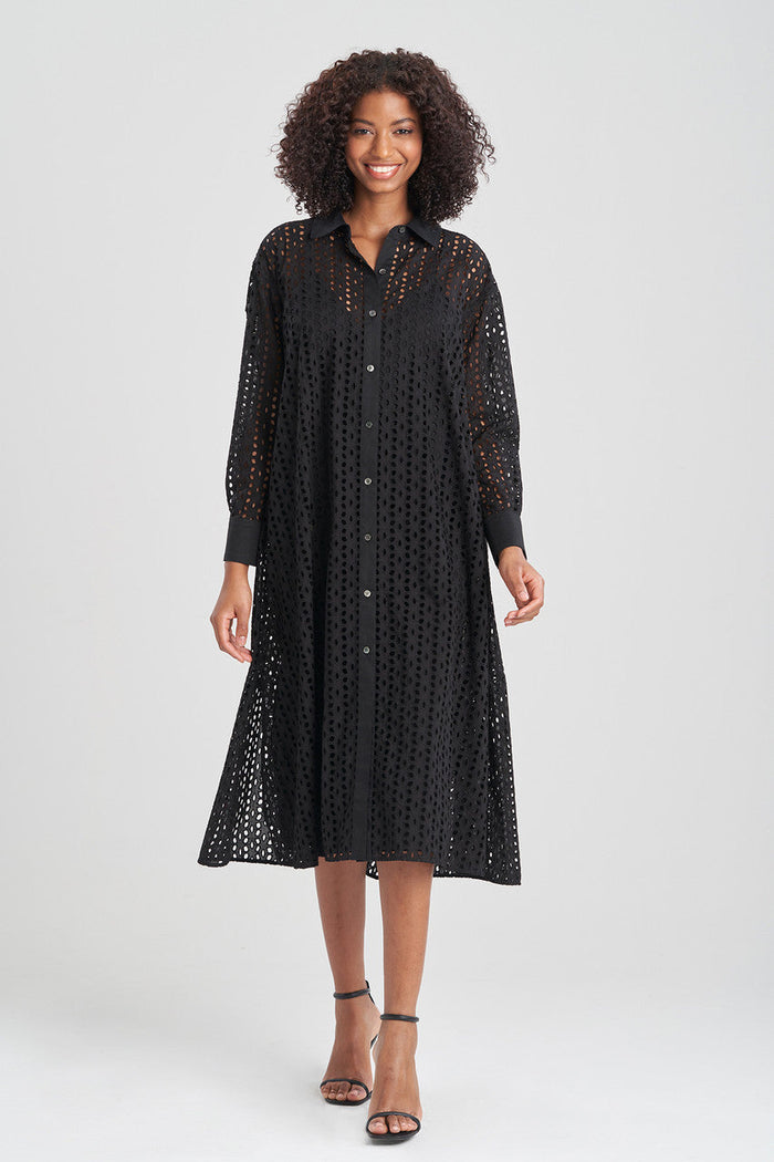 Cotton Eyelet Oversized Shirtdress