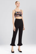 Cotton Poplin Bralette With Embroidery