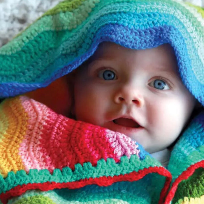 Crochet Baby  Pram blanket- Throw. OB Designs