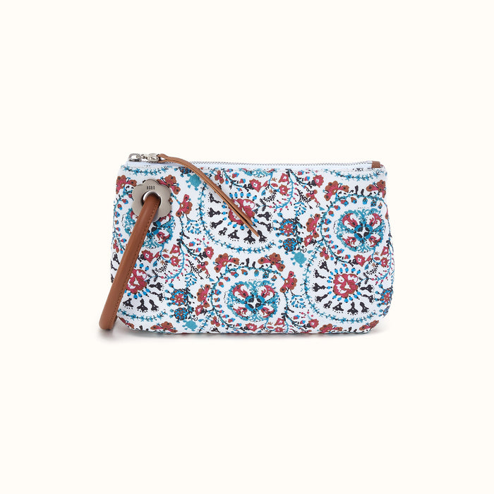 Daisy Daze Large Wristlet in Cotton Canvas - Batik Blooms Canvas- FOL