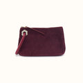 Daisy Daze Large Wristlet in Suede Leather - Prairie Garnet- FOL