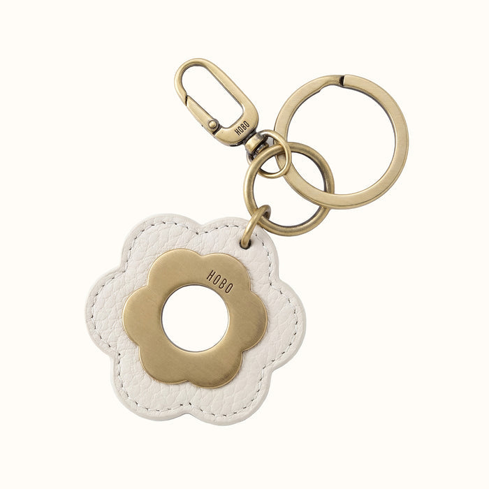 Daisy Keychain in Pebbled Leather - Coastal Cloud- FOL