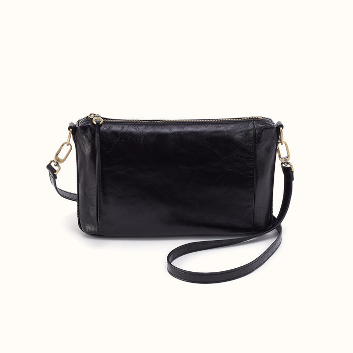 Darcy Carry-All Crossbody In Polished Leather - Black