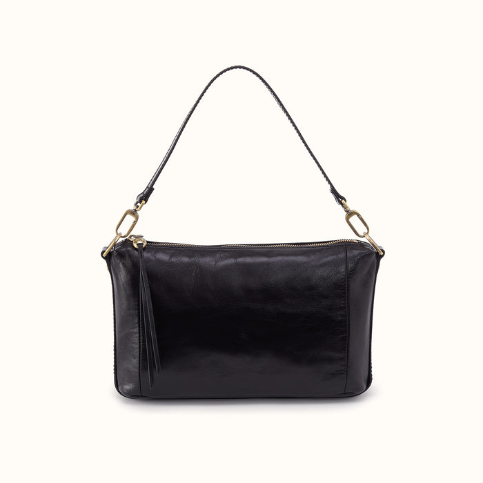 Darcy Carry-All Crossbody In Polished Leather - Black
