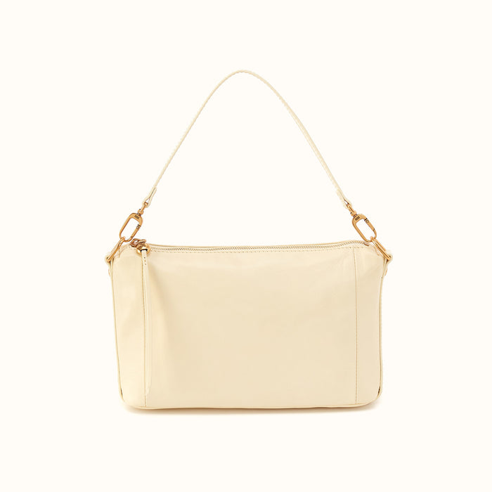Darcy Carry-All Crossbody in Polished Leather - Butter Yellow